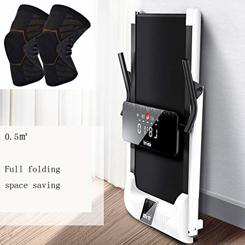 Image of Folding Walking Machine Folding Motorised Treadmill Adjustable Speed LCD Screen No Noise Comfortable Fitness Equipment