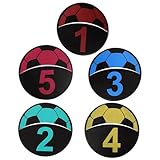 YARNOW 5Pcs Soccer Training Marker Discs Numbered Sign Discs for Football Drills Durable Marking Signs for Youth Soccer Practice Training Sign Discs