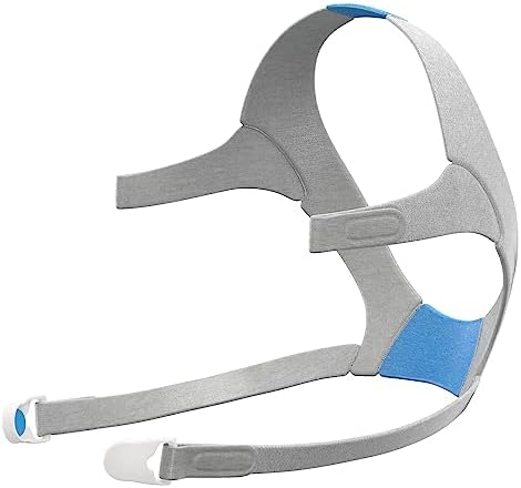 ResMed Airfit/AirTouch F20 Headgear - Replacement Headgear - Extra Soft with Plush Straps - Large, Blue