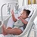 Ingenuity 2-in-1 SimpleComfort Lightweight Compact 6-Speed Multi-Direction Baby Swing & Rocker, Vibrations & Nature Sounds, 0-9 Months 6-20 lbs (Raylan)