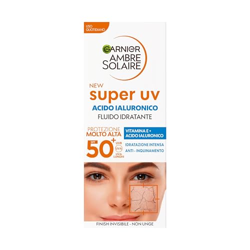 Garnier Ambre Solaire Fluido Idratante all'Acido Ialuronico SPF50+ 40ML
