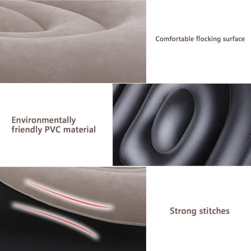 Image of DREAM SKY PVC Inflatable Recliner Sofa for Ultimate Relaxation Chair Footstool with Household Air Pump Transform,Inflatable Lounge Chair for Indoor Living Room,Balcony,Outdoor,Travel (Multi-Colours)