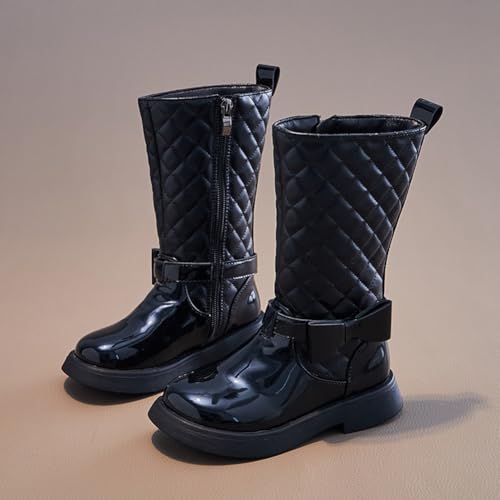Girls Knee High Fashion Riding Boots Side Zipper Winter Warm Shoes for Toddler/Little Kid2