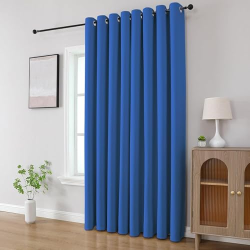 Image of Cortina 80-90% Blackout Solid Window Curtains 6 Feet Set of 2 - Thermal Insulated | Curtain for Living Room | Drapes for Bedroom | (6 Feet, Blue)