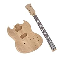 1set Electric Guitar Kit used to make DIY guitar.22 fret Guitar Neck Mahogany wood with Rosewood fretboard. Block inlay, 42mm nut and 56mm heel. The guitar body is mahogany wood Curved.HH style pickup. 🎸 PREMIUM MAHOGANY BODYE NECK – WARM TONE MEETS ...