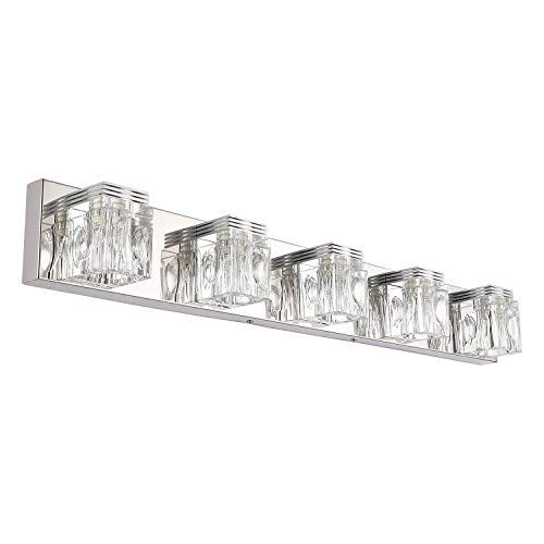 Holiday Deals ๐ 7Degobii Bathroom Vanity Light Fixtures 5 Lights in Washroom top Mirror Wall Sconces Lighting Lamps 33.4" Inch, Modern Crystal Wall Sconce Lamps in Bedroom Living Room Hallway (G9 Bulb Excluded) Holiday Deals ๐ 7Degobii Bathroom Vanity Light Fixtures 5 Lights in Washroom top Mirror Wall Sconces Lighting Lamps 33.4" Inch, Modern Crystal Wall Sconce Lamps in Bedroom Living Room Hallway (G9 Bulb Excluded)