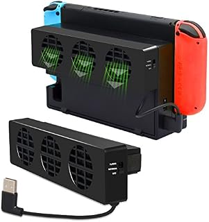 DOBE Switch Cooler Compatible with Nintendo Switch Docking station, Cooling Fan with USB