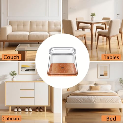 Image of Chair Leg Floor Protectors Rectangle, Silicone Chair Leg Protectors for Hardwood Floors, Chair Leg Caps Covers Protect Wooden Floors from Scratching 20 Pcs Large (Fit L:1-1 /2 inch ~ 2 inch,W:3 /4 inch to 1 inch)