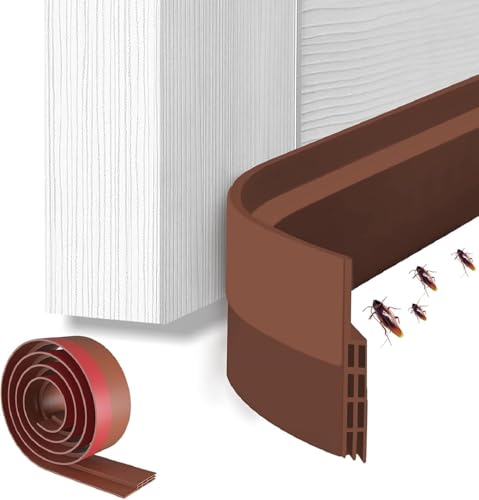 Image of NORIQSilicone Self Adhesive Door Bottom Sealing Strip Guard for Home Door Protector for Home from Dust, Insects, Waterproof, Soundproof Door Seal, Door Air Blocker 1 Meter (1 Meter, Brown)
