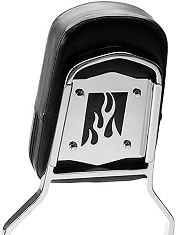 Backrest/Sissy Bar with Leather Pad Back Rest Seat Compatible with 1996-2005 Kawasaki VN800 Vulcan Classic Chrome Metric Cruisers Motorcycle