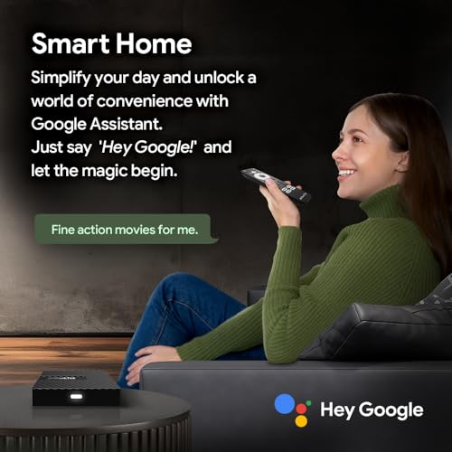 Image of RockTek GB1 (TVDongle) Google TV 4K UHD Streaming Dongle, HDR Dolby Vision Atmos, Voice Remote, Netflix, Prime Video, Disney+, Max, Hulu, Apple TV+, Live | Voice remote, Netflix, Prime Video, Disney+, Max, Hulu, Apple TV+, live TV, Chromecast built in