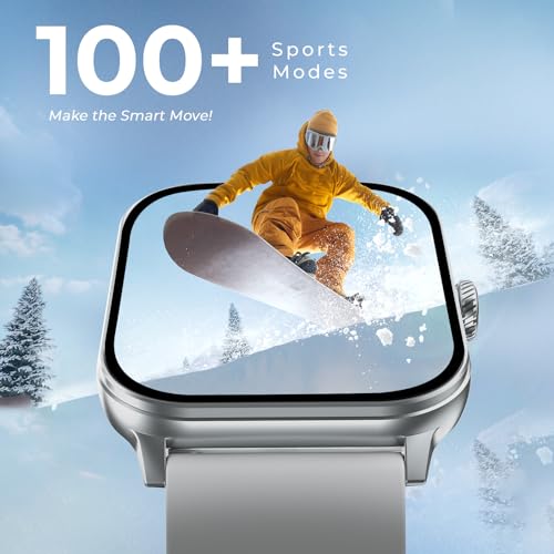 Image of beatXP Nexus 1.78 Super AMOLED Display Bluetooth Calling Smart Watch, Metal Body, Rotary Crown, 368 * 448px, 1000 Nits, 60Hz Refresh Rate, 100+ Sports Modes, 24 /7 Health Tracking, IP68 (Ice Silver)