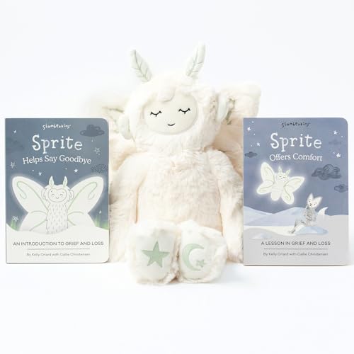 Image of Slumberkins 14" Sprite Kin & 2 Board Books Complete Set Bundle | Supports Grief & Loss, Acceptance & Resilience | Social Emotional Tools for Ages 0+ (Sprite Kin Plush + 2 Board Books)