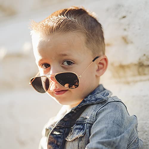 COASION Classic Polarized Small Aviator Sunglasses for Kids Baby Girls Boys Age 2-10 50MM2