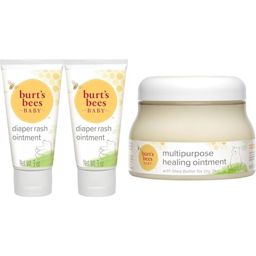Image of Burt's Bees Baby Diaper Rash Cream & Burt's Bees Baby Diaper Balm