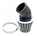 LAKSUYRE 35 38 42 45 48 50mm Car/Filter Intake Induction Kit Motorcycle Cone Aluminum Breather ATV Dirt Accessories(48mm)