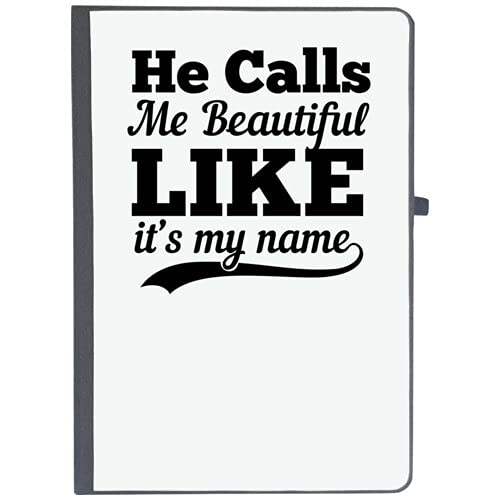 UDNAG Ruled Notebook Diary 'Couple | He Calls me Beautiful Like it’s My Name', [A5 80Pages 80GSM]