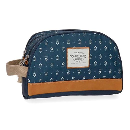 Neceser Pepe Jeans Carola Azul doble compartimento adaptable a trolley