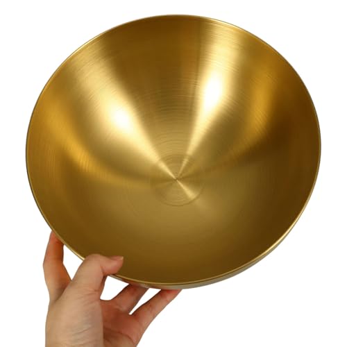 Tazón para ensalada de acero inoxidable dorado 10 pulg miniatura 5