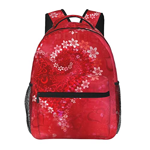 Sac à dos Saint Valentin Cœur Fleur avec motifs pierres zen légères