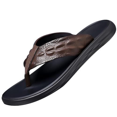 Tongs en cuir hommes confortables pour vos activités sport et plage