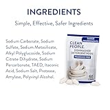 Clean People All Natural Dishwasher Pods - Plant-Based Dishwasher Detergent Pods - Cuts Grease & Rinses Sparkling Clean - Residue-Free - Fragrance Free Dishwashing Pods - Unscented, 60 Pack - Image 8