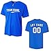 A4 Sportswear Youth Royal Large Custom Front &/or Back 2-Button Mesh