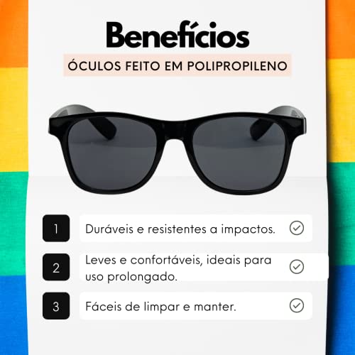 Kit 10 Óculos Escuro Infantil Festa Aniversário Uv400 (Clássico com Frase)