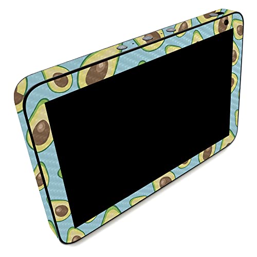 Image of MightySkins Carbon Fiber Skin Compatible with Amazon Echo Show 8 (Gen 2) - Blue Avocados | Protective, Durable Textured Carbon Fiber Finish | Easy to Apply | Made in The USA
