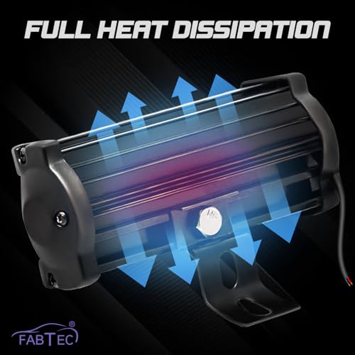 Image of FABTEC 36 LED 7 Inch /18cm LED Bar Light LED Fog Light for All Motorcycles /Bike /Scooty /E-Rikshaw (Set Of 2) (7 Inch,White) (6 Month Warranty)