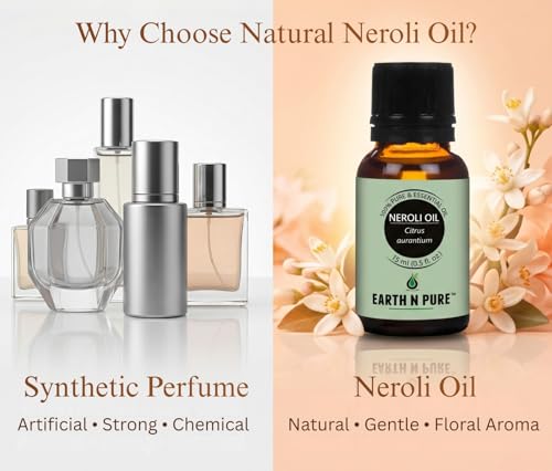 Image of Earth N Pure Neroli Essential Oil 100% Pure & Natural for Skin Care & Aromatherapy - Neroli Oil for Face, Perfume, Diffuser, Massage, Candle & Soap Making - Premium Floral Fragrance Oil- 250ml