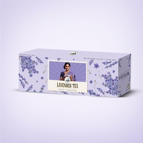 Image of Dorje Teas Lavender Darjeeling Tea | 30 Pyramid Teabags (Pack of 1) | Selim Hill Estate | Calming Floral Lavender Flavour | Promotes Sleep & Stress Relief | Organic Whole Leaf Blend | 30 Cups