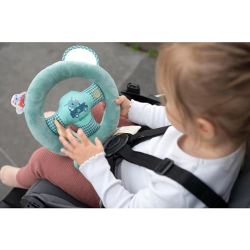 Lilliputiens - Kinderlenkrad Joe - Simulation eines Autolenkens für Kinder - Lenkrad zur Befestigung am Autositzgurt - Stimuliert die Fantasie und Koordination - Ab 18 Monaten - 83512