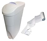 EHCW 19 Litre Sanitary Waste Bins Ladies plus 50 Liners, Feminine Hygiene Disposal Sani bin
