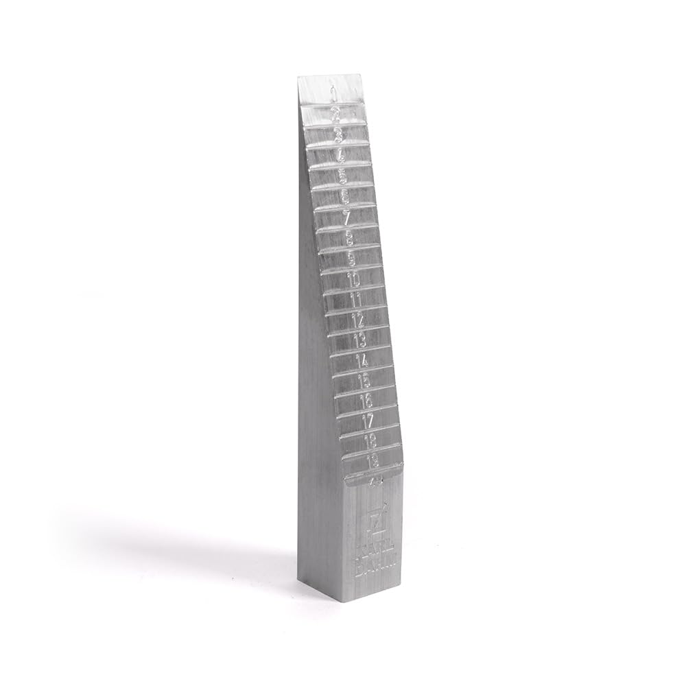Karl Dahm Estrich-Messkeil aus Vollaluminium – Präzises Messen von Unebenheiten & Neigungen | Maßskala 1–20 mm | Ideal für Fliesenleger & Bodenverleger