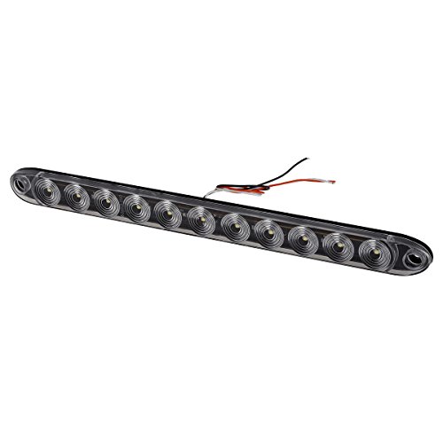 Image of Partsam 2Pcs 15 inch Inch White Led Trailer Reverse Backup Light Bars Clear Lens, Sealed 11 LED Flange Mount Trailer Truck 15 inch Inch Reverse White Light Bar Utility Marker Light Bar RV Front Access Light