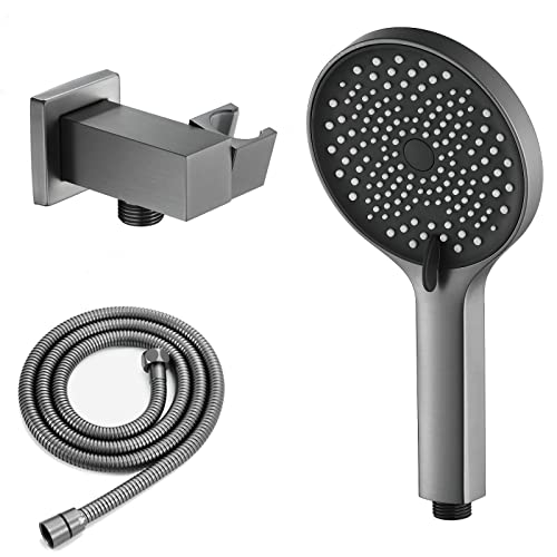 Set de regadera manual gris con 3 modos y manguera de 1.5 m