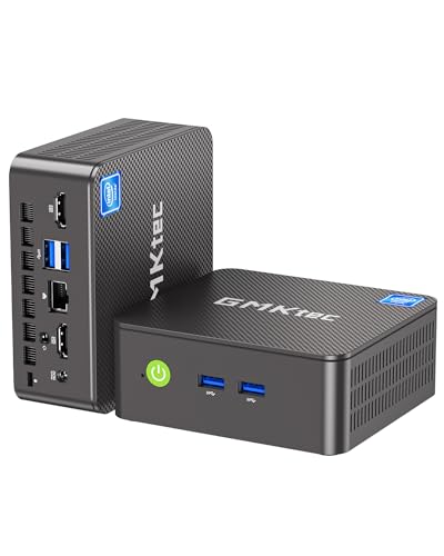 GMKtec Mini PC Intel N150 (Turbo 3.6GHz) 16GB DDR4 1TB PCIe M.2 NVMe SSD, Intel i226-V Desktop...