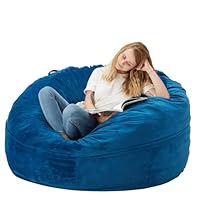 Homguava Bean Bag Chair: Bean Bags with Memory Foam Filled, Large Beanbag Chairs Soft Sofa with Dutch Velvet Cover