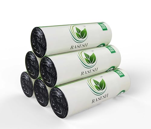 Image of Premium Garbage Bags | Jasmine /Musk Fragrance |24 X 32 Inches (Large) | 90 Count (Pack of 6) | Dustbin Bags | Trash Bags | Black Colour