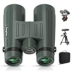 Kits de prismáticos HD de 14 x 45 para Adultos, de...: Binoculares potentes y ligeros: estos prismáticos de alto aumento de 14 veces para adultos están equipados con una lente lente de 45 mm, con un campo de visión de hasta 305/1000 yardas y pesa solo 1 libra; el ocular de 20 mm reduce la distorsión de l...