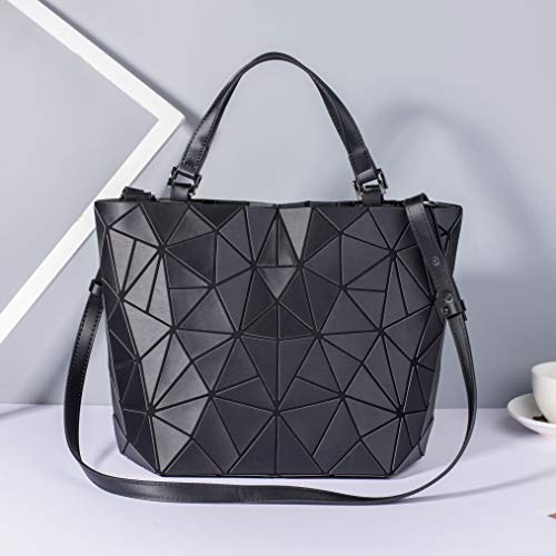 Sac géométrique holographique aux reflets lumineux changeants