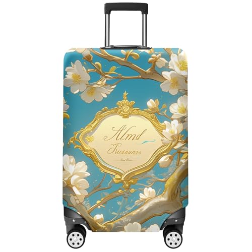 Adjustable Luggage Sleeve Reinforced Travel Suitcase Cover with Easy Zipper Access Protective Wheel Covers Vibrant Custom Designs Water-Repellent Fabric Flower Sky