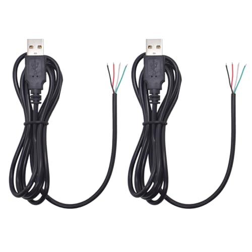 Cable USB 2.0 de 4 hilos pelado de 1.2m para reparar alimentacion y datos 5V 2A