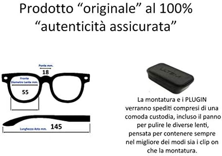 Ultem THEMA U-278 Colore M04 BLU OPACO - Montatura per occhiali da vista e  sole + 4 CLIP-ON Linea Original “99 John St NYC” Genere UOMO : Amazon.it:  Abbigliamento