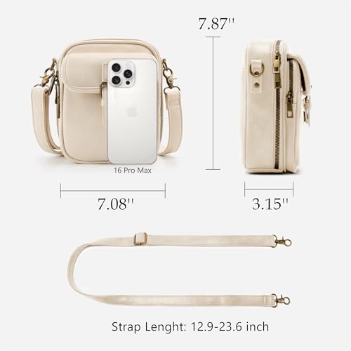 Image of Small Crossbody Bag for Women with Card Slots Vegan Leather Messenger Bag Men Wallet, Cross Body Anti-theft Shoulder Purse