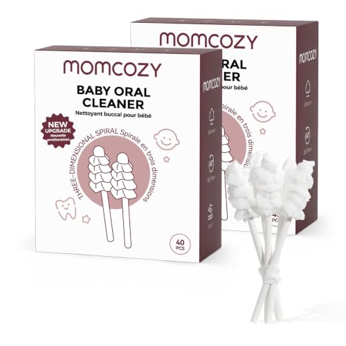 Image of Momcozy Baby Tongue Cleaner Baby Toothbrush Disposable Oral Cleaner 80Count
