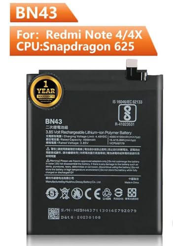 Image of BN43 Battery for Redmi Note 4 Battery with 1 Year Warranty** (I197)