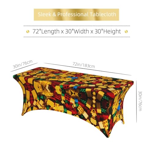 Housse de table brique pour décorer vos anniversaires et fêtes de 1,8m
