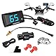 Motorrad Digital Thermometer Instrumente Wassertemperatur Temperatur Digitalanzeige Meter Gauge Sensor Adapter, Wasserdichtem Metallfühler Temperatursensor Sensoradapter Für KOSO 18/22mm(22MM-BLUE)